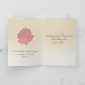 Rode Poinsettia Kerstbloem Feestdagen Kaart (Binnen)