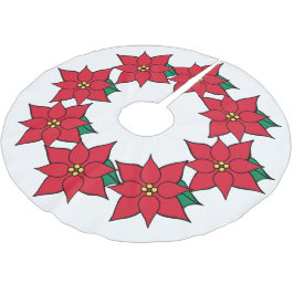 Rode Poinsettia Kerstboom Vloerkleed Decoratie Rok