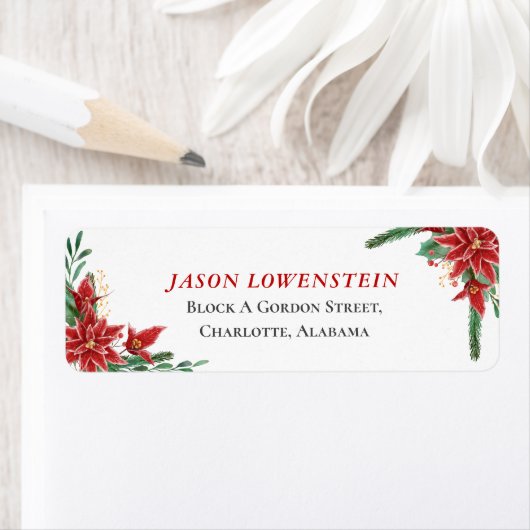 Rode Poinsettia Kerstmis | Bruiloft Etiket (Insitu)