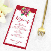 Rode Poinsettia Kerstmis Bruiloft Menu