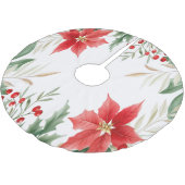 Rode Poinsettia Kerstvakantie Boomrok Kerstboom Rok (Gekanteld)
