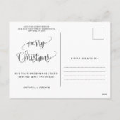 Rode Poinsettia Kerstvakantie Briefkaart (Achterkant)