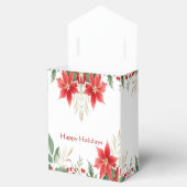 Rode Poinsettia Kerstvakantie Cadeaubox Bedankdoosjes (Geopend)