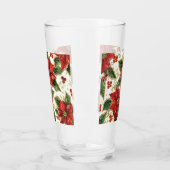 Rode Poinsettia Kerstvakantie Glas (Links)
