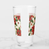 Rode Poinsettia Kerstvakantie Glas (Rechts)