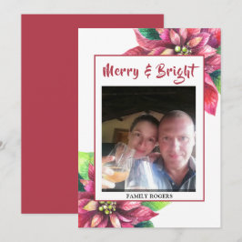 Rode Poinsettia Kerstvakantie Kaart