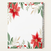 Rode Poinsettia Kerstvakantie Planner (Achterkant)