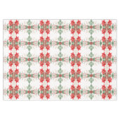 Rode Poinsettia Kerstvakantie Tafelkleed (Voorkant (Horizontaal))