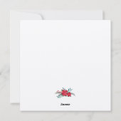 Rode Poinsettia-krans Feestdagenkaart (Achterkant)