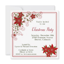 Rode Poinsettia Lijst Kerstfeest