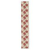 Rode Poinsettia Loper Waterverf Kerstaccent (Voorkant)