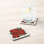 Rode Poinsettia Onderzetter set (Rechterzijde)