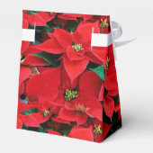 Rode Poinsettia Prettig Kerstfeest Bedankdoosjes (Achterkant)