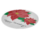 Rode Poinsettia prettige feestdagen (plural:) Snijplank (Hoek)
