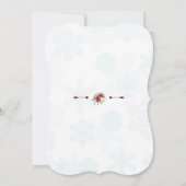 Rode Poinsettia Sneeuwvlokken Eet Drink en wees vr Kaart (Achterkant)