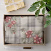  rode poinsettia tartan, decoupage tissuepapier (Geschenk)