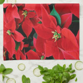 Rode Poinsettia Theedoek (Gevouwen)