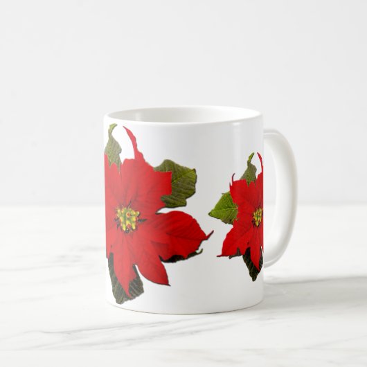 rode poinsettia vakantie - mok 2 (Voorkant rechts)