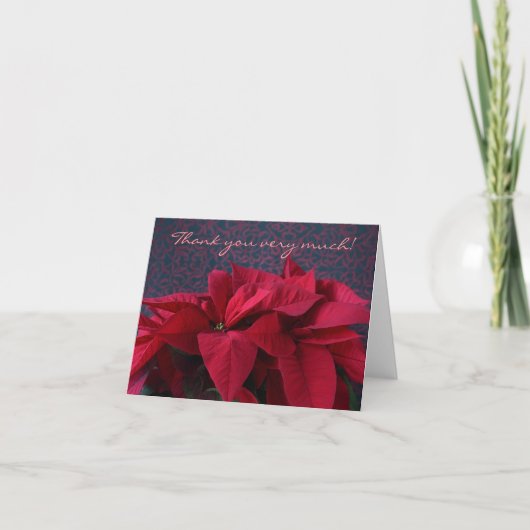 rode poinsettias bedankt (Voorkant)
