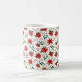 Rode Poinsettias Botanische Print Koffiemok (Center)