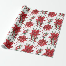 Rode poinsettia's en strikken