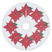 Rode Poinsettias Kerstboom Rok Decor (Voorkant)