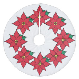 Rode Poinsettias Kerstboom Rok Decor