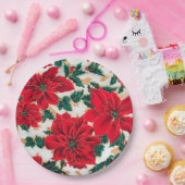 Rode Poinsettias Papier Bord (Feest)