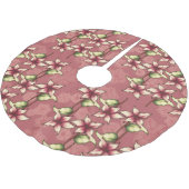 Rode Poinsettias & Sneeuwvlokken Kerstwinter Kerstboom Rok (Gekanteld)