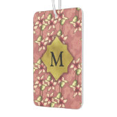 Rode Poinsettia's & Snowflakes Kerstmonogram Luchtverfrisser (Links)