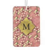 Rode Poinsettia's & Snowflakes Kerstmonogram Luchtverfrisser (Achterkant)