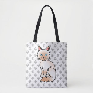 Rode Point Birmaanse kat / Ragdoll Mooie Kat & Poo Tote Bag