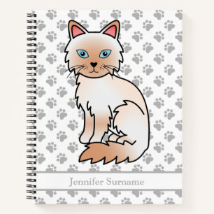 Rode Point Birmaanse / Ragdoll Kat & Aangepaste Te Notitieboek