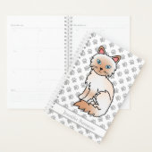 Rode Point Birmaanse / Ragdoll Kat En Pootafdrukke Planner (Display)
