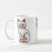 Rode Point Birmaanse / Ragdoll Kat Koffiemok (Links)