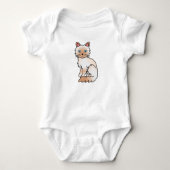 Rode Point Birmaanse / Ragdoll Kat Romper (Voorkant)