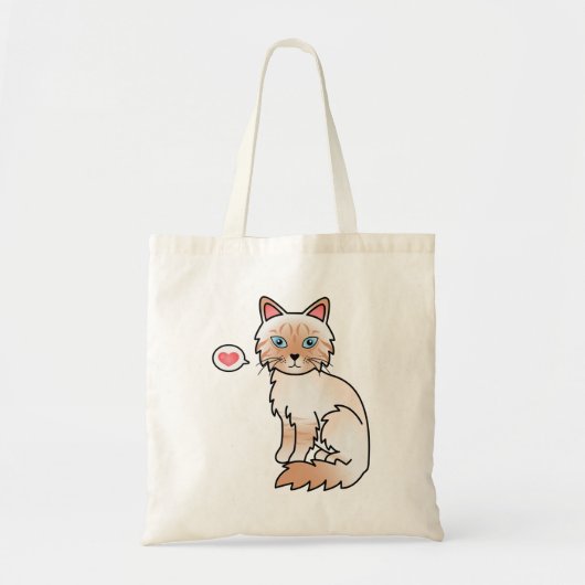 Rode Point Tabby Birmaanse / Ragdoll Kat Liefde Tote Bag (Voorkant)