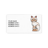 Rode Point Tabby Birman / Ragdoll & Aangepaste Tek Etiket (Voorkant)