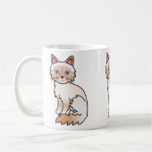 Rode Point Tabby Birman / Ragdoll Kat Koffiemok (Links)