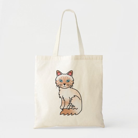 Rode Point Tabby Birman / Ragdoll Kat Tote Bag (Voorkant)