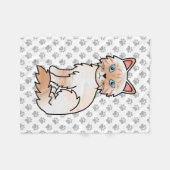Rode Point Tabby Birman / Ragdoll Mooie Kat & Poot Fleece Deken (Voorkant (Horizontaal))