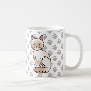 Rode Point Tabby Birman / Ragdoll Mooie Kat & Poot Koffiemok