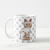 Rode Point Tabby Birman / Ragdoll Mooie Kat & Poot Koffiemok (Links)