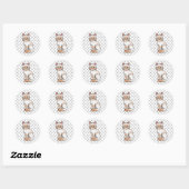 Rode Point Tabby Birman / Ragdoll Mooie Kat & Poot Ronde Sticker (Vel)