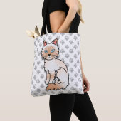 Rode Point Tabby Birman / Ragdoll Mooie Kat & Poot Tote Bag (Dichtbij)