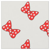 Rode poka Dots Bows op White Stof (Close Up)