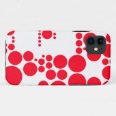 Rode pokadots Case-Mate iPhone case (Achterkant (horizontaal))