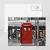  Rode Politiedoos, Glasgow, Schotland. Briefkaart (Voorkant / Achterkant)