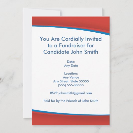 Rode politieke uitnodiging (Voorkant)