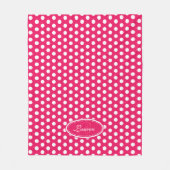 Rode polka dot aangepaste naam bord deken (Voorkant)